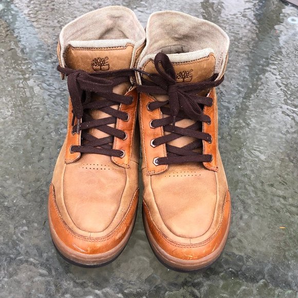 Rare Timberland Mens Brown Leather Chukka Boots Size 12